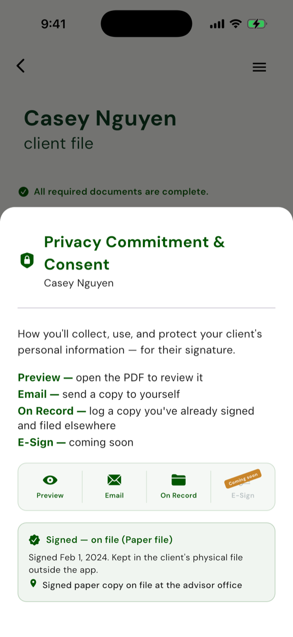 Privacy Commitment & Consent