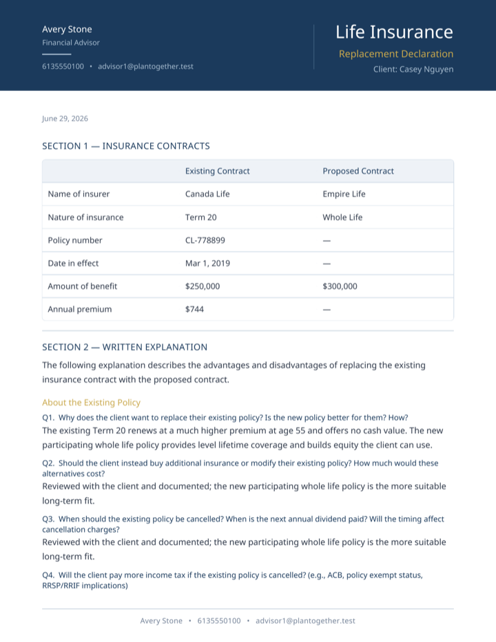 The generated LIRD PDF